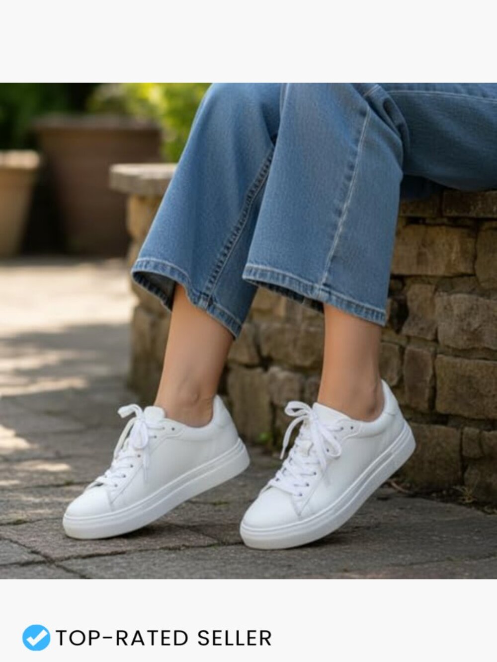 Lace Up Platform Sneakers Vegan Leather Cushioned Comfort Foam Wide Widths - Picture 3 of 7